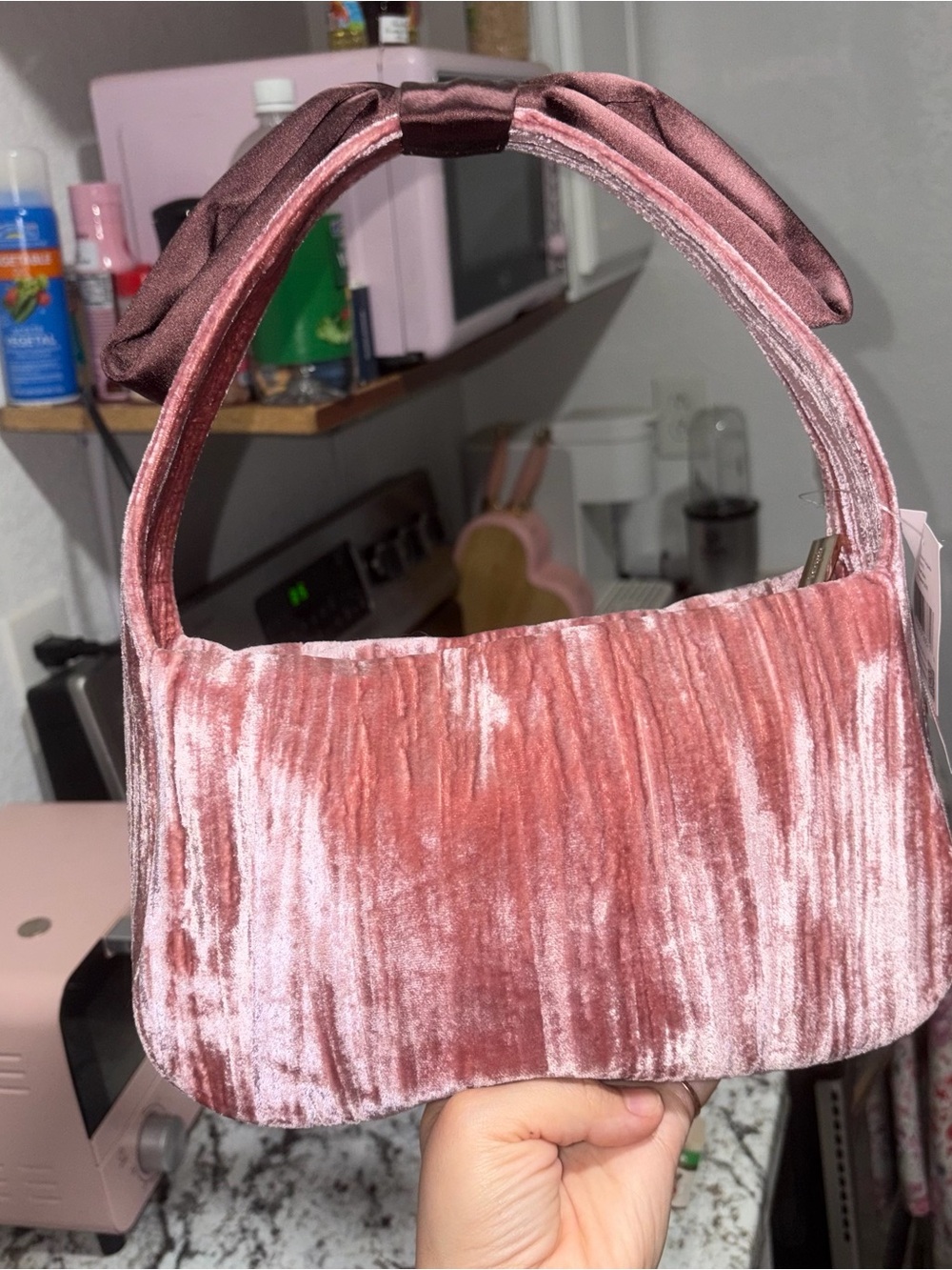 kate spade Pink Velvet Mini Shoulder Bag